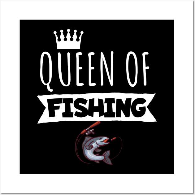 Queen of fishing Wall Art by maxcode